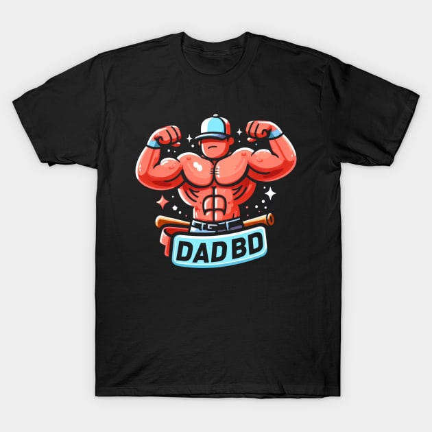 Dad Bod (baseball) T-Shirt by Yonbdl